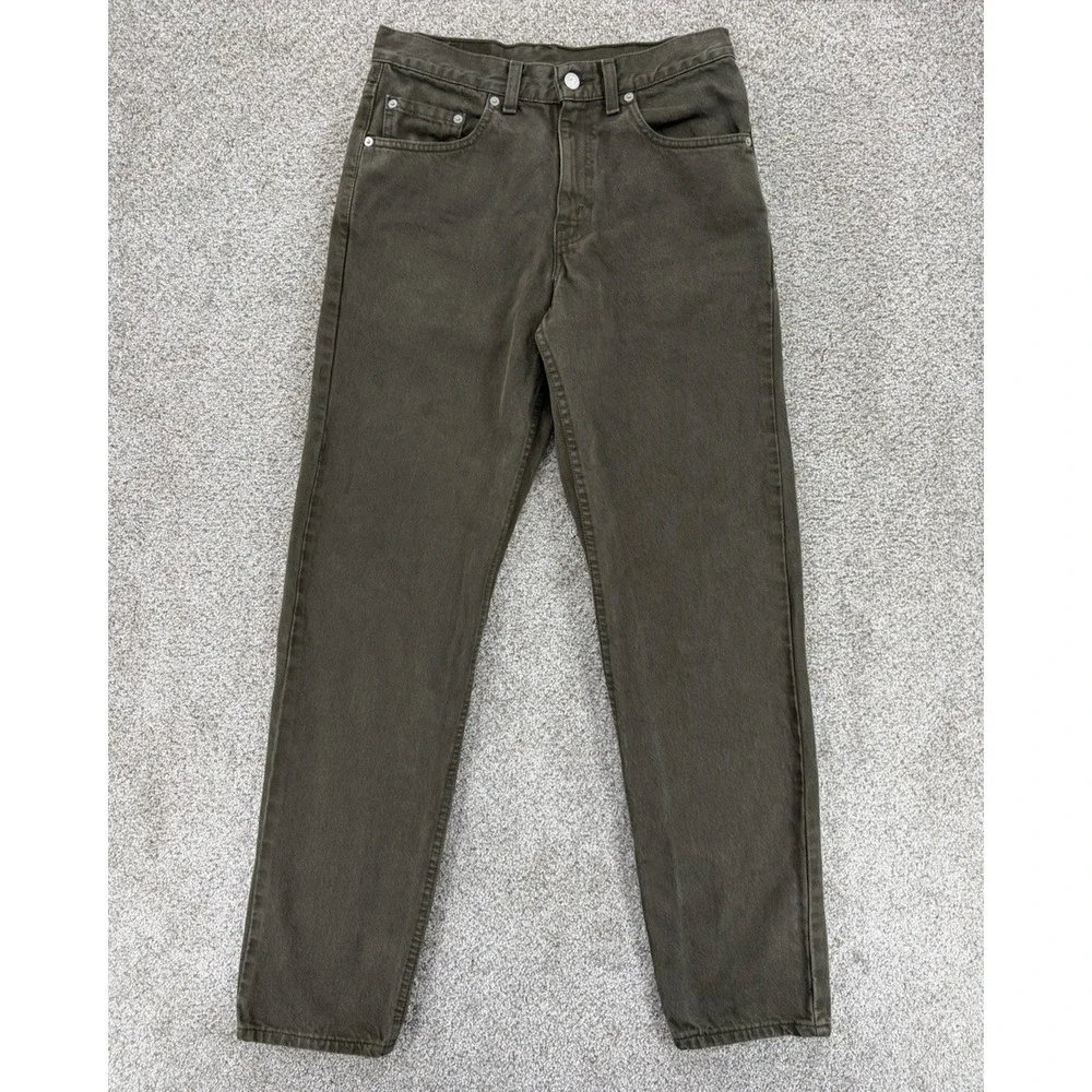Vintage '02 Levi's 550 Jeans Men's 29x32 Green Cotton Denim Relaxed Fit USA Y2K